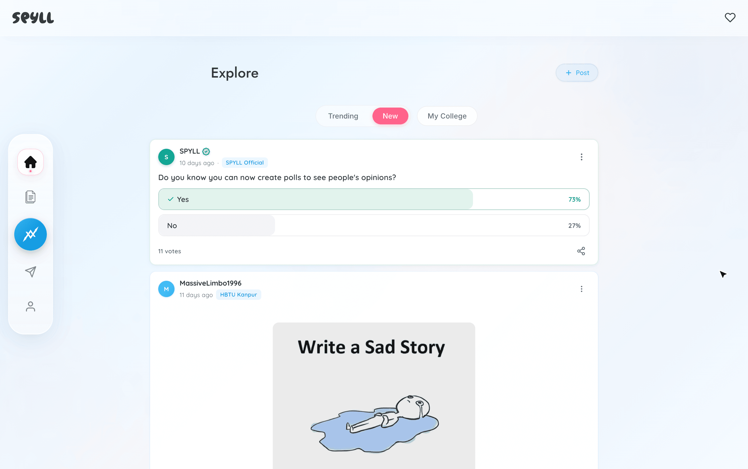 Spyll — Anonymous college social platform